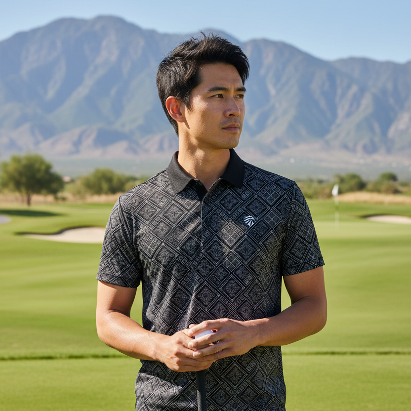 Monochrome Black Polo